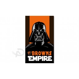 Nfl cleveland browns 3'x5 'bandiere poliestere impero marrone