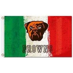 Nfl cleveland browns 3'x5 'bandiere in poliestere tre colori
