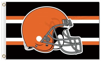 Nfl cleveland browns casco de banderas de poliéster de 3'x5 '