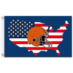 NFL Cleveland Browns 3'x5' polyester flags US map