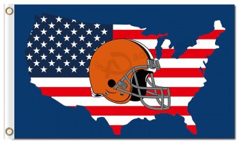Nfl cleveland browns 3'x5 'poliestere ci mappa