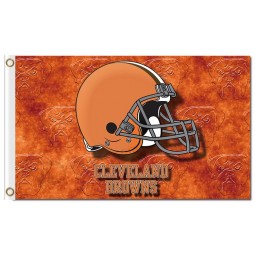 Wholesale cusotm high quality NFL Cleveland Browns 3'x5' polyester flags helmet