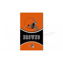 NFL Cleveland Browns 3'x5' polyester flags vertical with your logo