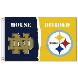 NFL Pittsburgh Steelers 3'x5' polyester flags house divided with your logo
