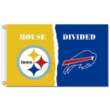 NFL Pittsburgh Steelers 3'x5' polyester flags VS Buffalo Bills with your logo