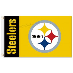 Nfl Pittsburgh Steelers 3'x5 'Logo de drapeaux en polyester