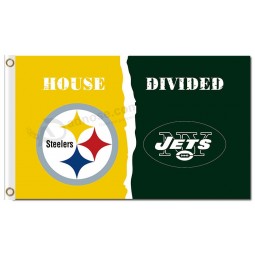 NFL Pittsburgh Steelers 3'x5' polyester flags vs New York Giants with your logo