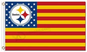 Nfl pittsburgh steelers 3'x5 'bandiere in poliestere stelle strisce