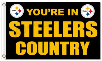 Nfl pittsburgh steelers 3'x5 'poliestere bandiere steelers country