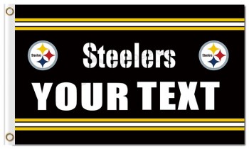 Nfl pittsburgh steelers 3'x5 'poliestere indica il tuo testo