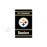 NFL Pittsburgh Steelers 3'x5' polyester vertical flags with your logo