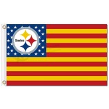 NFL Pittsburgh Steelers 3'x5' polyester flags  stars stripes with your logo