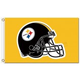 NFL Pittsburgh Steelers 3'x5' polyester flags helmet with your logo