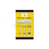 NFL Pittsburgh Steelers 3'x5' polyester flags champions with your logo