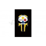 NFL Pittsburgh Steelers 3'x5' polyester flags skull with your logo