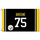 NFL Pittsburgh Steelers 3'x5' polyester flags Greene 75 with your logo