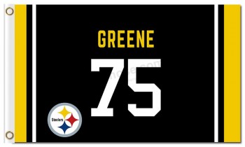 NFL Pittsburgh Steelers 3'x5' polyester flags Greene 75 with your logo