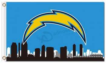 NFL San Diego Chargers 3'x5' polyester flags city skyline with your logo