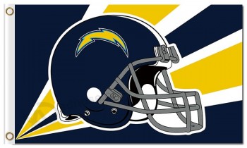 NFL San Diego Chargers 3'x5' polyester flags helmet radioactive rays with your logo