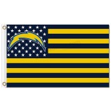 NFL San Diego Chargers 3'x5' polyester flags dark stripes stars with your logo