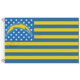 NFL San Diego Chargers 3'x5' polyester flags stars and blue yellow stripes with your logo