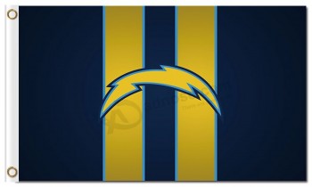 Nfl san diego chargeurs Drapeaux polyester 3'x5 'logo rayures verticales