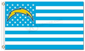 NFL San Diego Chargers 3'x5' polyester flags stars and blue white stripes with your logo