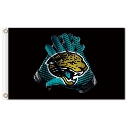 Nfl jacksonville jaguars 3'x5 'polyester vlaggen handschoenen