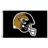 NFL Jacksonville Jaguars 3'x5' polyester flags helmet black with your logo