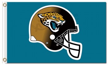 Nfl jacksonville jaguars 3'x5 '폴리 에스테르 깃발 헬멧