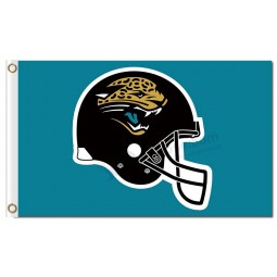 NFL Jacksonville Jaguars 3'x5' polyester flags black helmet with your logo