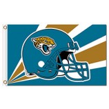 NFL Jacksonville Jaguars 3'x5' polyester flags helmet radioactive rays with your logo