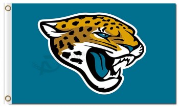 Nfl jacksonville jaguares 3'x5 'poliéster bandeiras logotipo azul