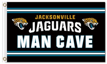 Nfl jacksonville jaguares 3'x5 'poliéster bandeiras homem caverna