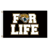 NFL Jacksonville Jaguars 3'x5' polyester flags for life with your logo