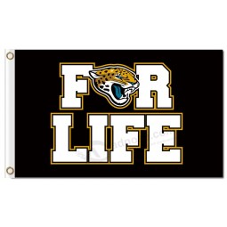 NFL Jacksonville Jaguars 3'x5' polyester flags for life with your logo