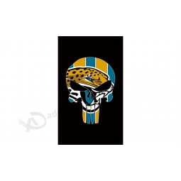 NFL Jacksonville Jaguars 3'x5' polyester flags skull with your logo