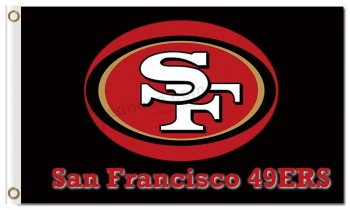 Nfl san francisco 49ers 3'x5 'bandiere in poliestere nere
