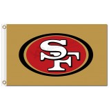 NFL San Francisco 49ers 3'x5' polyester flags gold with your logo