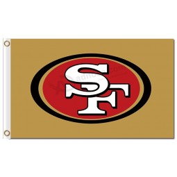 NFL San Francisco 49ers 3'x5' polyester flags gold with your logo