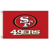 NFL San Francisco 49ers 3'x5' polyester flags red with your logo