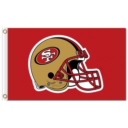NFL San Francisco 49ers 3'x5' polyester flags helmet with your logo
