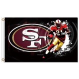 NFL San Francisco 49ers 3'x5' polyester flags logo #21 with your logo