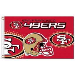 NFL San Francisco 49ers 3'x5' polyester flags and helmet with your logo