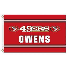 NFL San Francisco 49ers 3'x5' polyester flags owens with your logo
