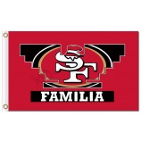 NFL San Francisco 49ers 3'x5' polyester flags logo familia with your logo