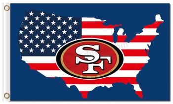 Nfl San Francisco 49ers 3'x5 'Polyester kennzeichnet uns Karte