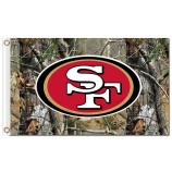 NFL San Francisco 49ers 3'x5' polyester flags camo with your logo