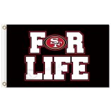 NFL San Francisco 49ers 3'x5' polyester flags for life with your logo