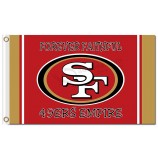 NFL San Francisco 49ers 3'x5' polyester flags forever faithful with your logo